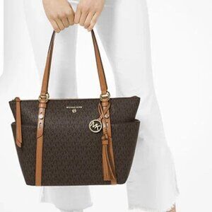 Michael Kors Sullivan Medium Logo Top-Zip Tote Crossbody Bag VGUC